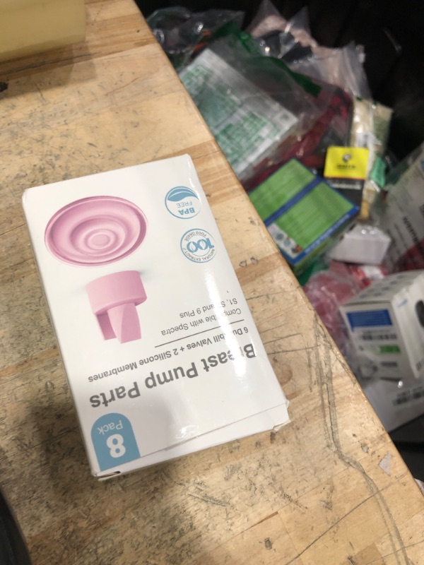 Photo 1 of [8-Count] Papablic Duckbill Valves and Silicone Membrane Compatible with Spectra S1, S2 and 9 Plus Breastpumps, Not Original Spectra Pump Parts, BPA/DEHP Free, Pink