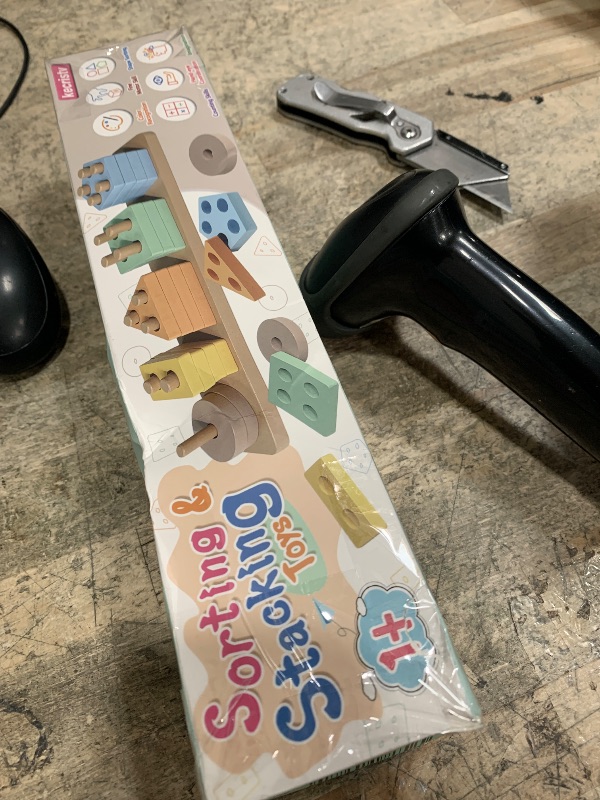 Photo 1 of ************** 2 missing circles*************
kecristv Montessori Toys for 1 2 Year Old Girl and Boy Birthday Gifts, Shape Sorter Wooden Toys for Toddlers Age 1-3 2-4, Learning Educational Sensory Stacking Toddler Puzzles