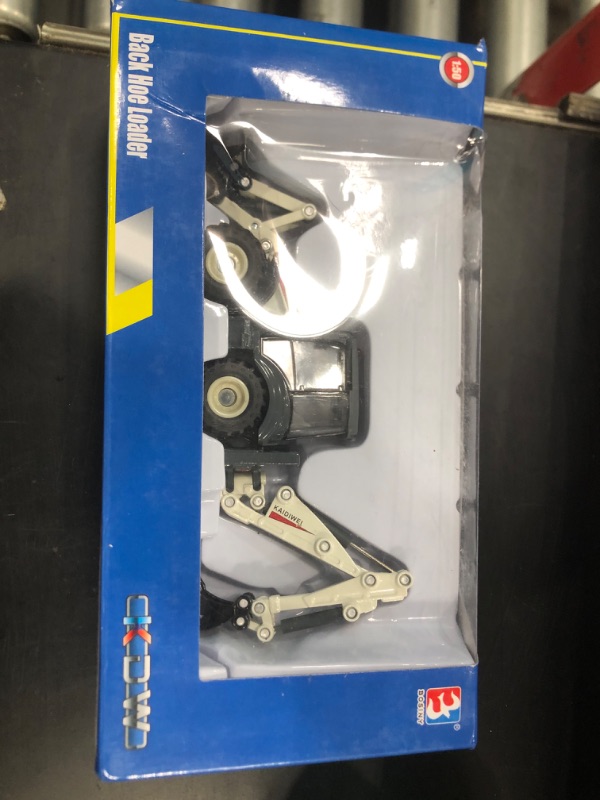 Photo 1 of 1/50 Die-Cast Metal Excavator Backhoe Front Loader Truck for Collectors (White)