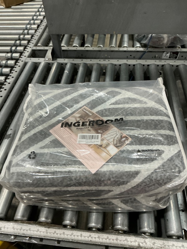 Photo 1 of INGEROOM 8x10 Area Rugs for Living Room, Washable Area Rug Grey, Modern Design, Geometric Carpet for Living Room, Bedroom, Dining Room, Offic, Entryway