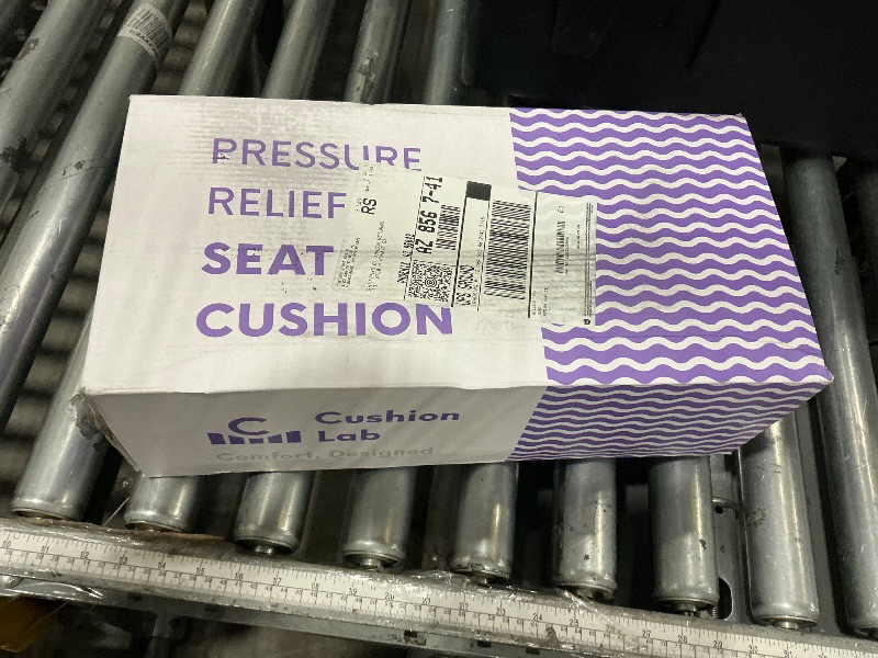 Photo 1 of ***** photo stock for reference ******C CUSHION LAB Patented Pressure Relief Seat Cushion for Long Sitting Hours on Office/Home Chair, Car, Wheelchair - Extra-Dense Memory Foam for Hip, Tailbone, Coccyx, Sciatica - Light Grey