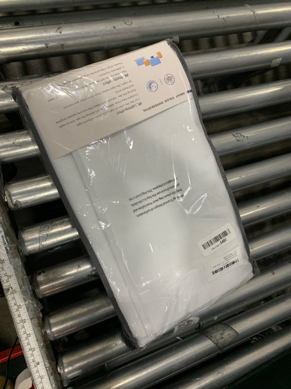 Photo 1 of 100% Blackout Shield Linen Blackout Curtains for Bedroom 96 Inches Long, Back Tab/Rod Pocket Living Room Drapes, Thermal Insulated Blackout Curtains 2 Panels Set, 50" W x 96" L, Bright White