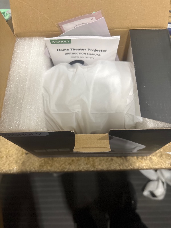 Photo 1 of [ Built-in Google TV & Voice Control] WISHOLY Mini Projector with WiFi and Bluetooth, Built-in Streaming Apps, Portable Movie Projector 4K with 180° Rotatable for Outdoor, Home Theater, Movie Night