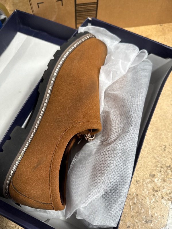 Photo 1 of (used) Cuffbow Lederhosen Shoes for Men Oktoberfest Costume Boots Authentic German Lederhosen Suede Leather Shoes Brown Casual Boots(10,Dark Brown)