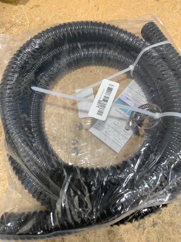 Photo 1 of 1 1/4 Inch Pond Tubing – 10ft Flexible PVC Corrugated Pond Hose with 2 Stainless Steel Hose Clamps, Kink-Proof Black Pump Tubing for Garden Ponds, Waterfalls, Filters & Drainage