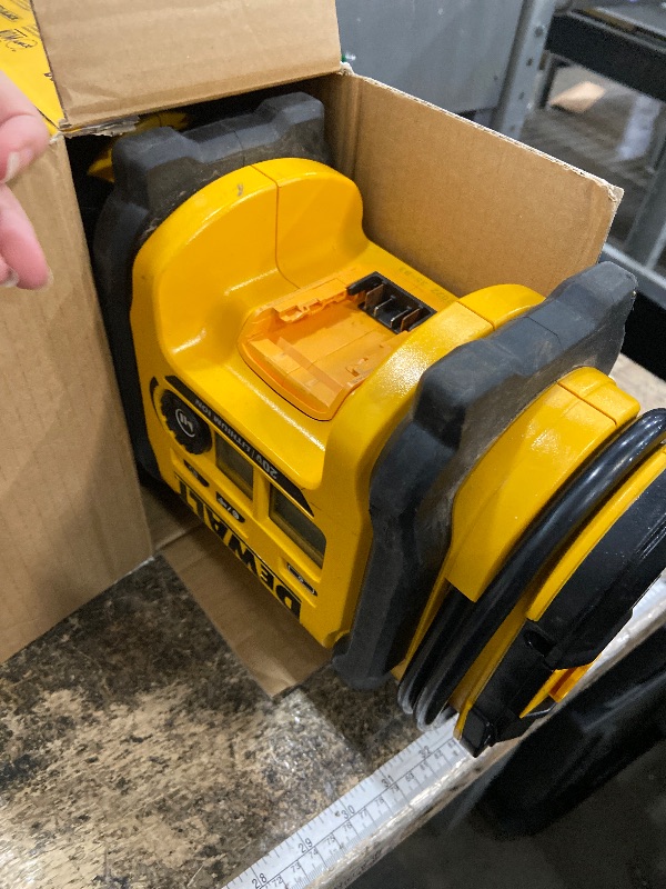 Photo 1 of **PARTS ONLY** DEWALT Tire Inflator Portable Air Compressor 20V MAX, Air Pump with Automatic Shut Off, LED Light, Tool Only (DCC020IB)