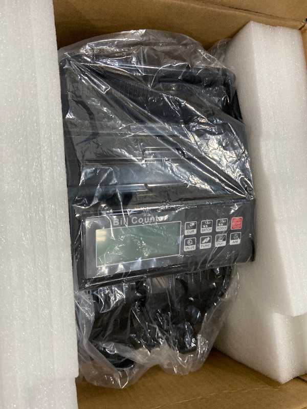 Photo 1 of ****FOR PARTS/ MISSING POWER CORD & NON-FUNCTIONAL**** LOLARAN AL1000 Money Counter Machine with Value Counting, Support Dollar and Euro, UV, MG, MT, IR, DD Counterfeit Detection, Cash Counter with LCD Display, Batch and Add, 1,000 Notes/Min