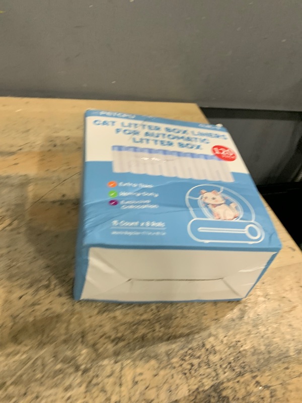 Photo 1 of 120 Count Cat Litter Box Liners for Self-Cleaning Cat Litter Box, Replacement Kitty Litter Liners, 8 Rolls Drawstring Waste Bags for Small Automatic Litter Boxs, 19.7 x 17.7 Inches?8 Packs/120 Counts?