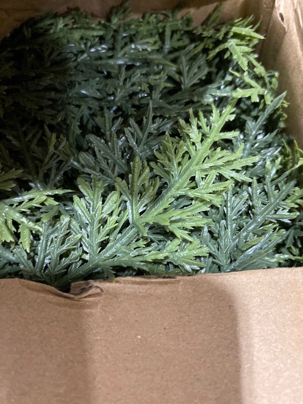 Photo 1 of 12 FT (2 * 6FT) Realistic Artificial Cedar Pine Garland - Thick Lush Full Faux Greenery Garland for Fireplace Mantle, Indoor Outdoor Christmas Holiday Home Party Decorations