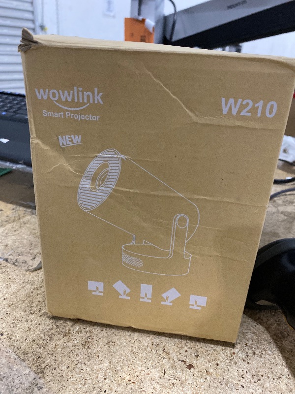 Photo 1 of [Built-in Apps & 2025 Upgraded] Mini Projector with WiFi 6 and Bluetooth 5.4 Support 4K 1080P Auto Keystone 180° Rotatable Projector Portable Compatibile with HDMI/TV Stick/Memory Stick/Laptop, White