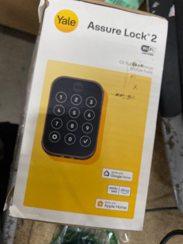 Photo 1 of (missing hardware) Yale Assure Lock 2 with Wi-Fi – Oil Rubbed Bronze Smart Lock for Front Door with Keypad, App Control, Backup Key