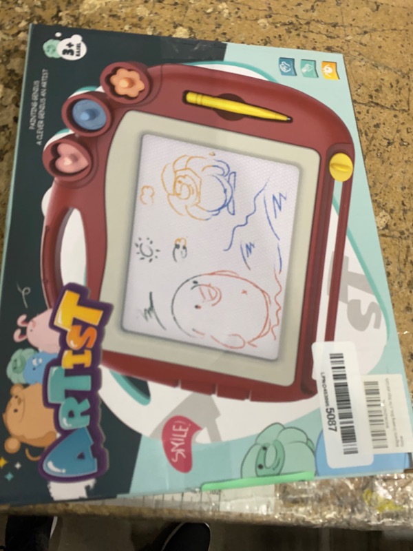 Photo 1 of ****MISSING HEART PIECE*** Magnetic Drawing Board, Toddler Toys for Age 1 2 3 Boys Girls, Sketch Pad, Birthday Easter Christmas Halloween Kids Toy Gifts for Boys and Girls