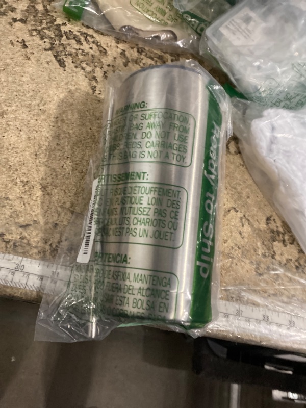 Photo 1 of **LID IS DAMAGED WONT CLOSE*** YEBTS Life 20 oz Tumbler with Lids and Straws, Stainless Steel Insulated Travel Coffee Mug, Double Wall Vacuum Insulated Tumblers, Powder Coated Coffee Tumbler for Cold & Hot Drinks (Silver)