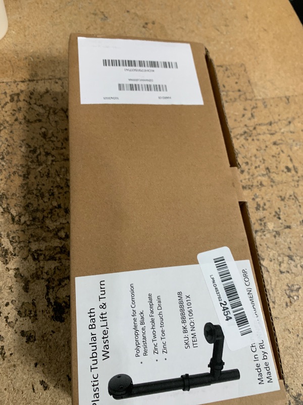 Photo 1 of (1 Pack) Yariwiz 1-1/2" Matte Black Bathtub Tub Drain Kit Bath Waste Overflow Drain Tube Assembly with Universal Lift & Turn Bathtub Drain and Overflow Faceplate Matte Black