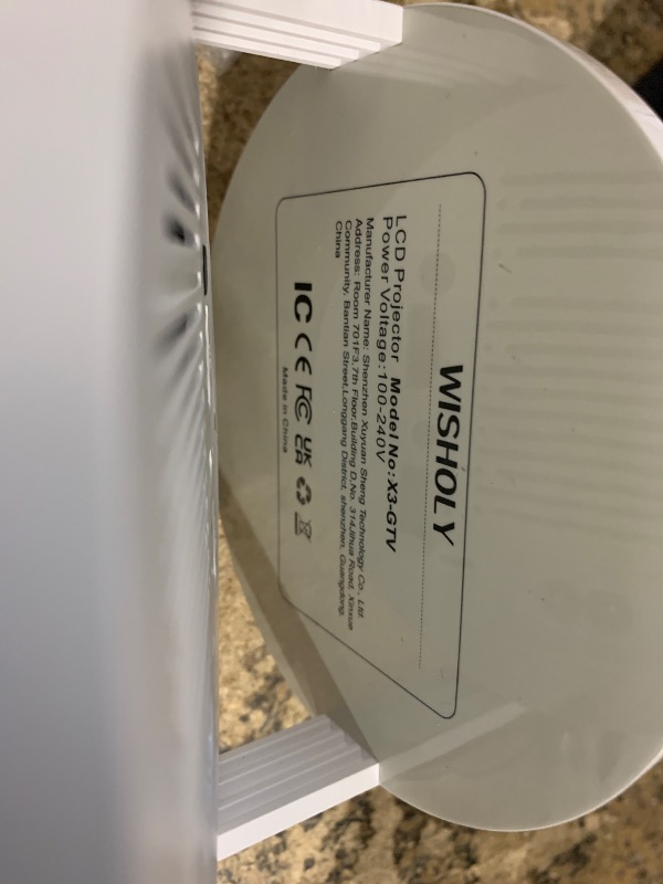 Photo 1 of [ Built-in Google TV & Voice Control] WISHOLY Mini Projector with WiFi and Bluetooth, Built-in Streaming Apps, Portable Movie Projector 4K with 180° Rotatable for Outdoor, Home Theater, Movie Night