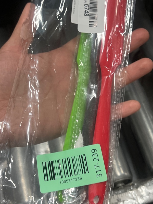 Photo 1 of ?5 Pack?Silicone Jar Spatula, Long Handle Jar Scraper Spurtle, Sourdough Spatula, Non-Stick Heat Resistant Cake Cream Spatulas Set, Small Spatulas for Kitchen Use