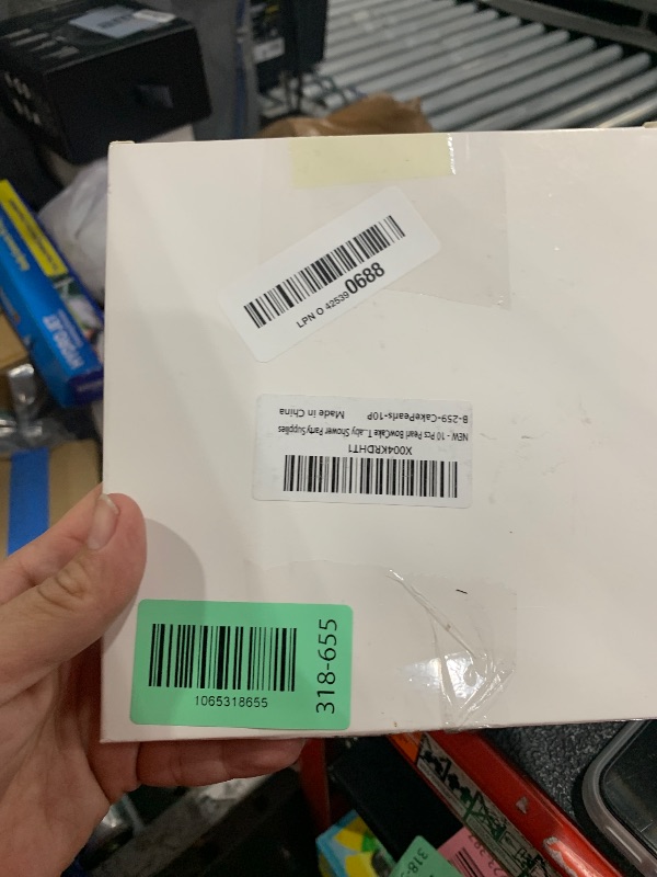 Photo 1 of 10 Pcs Pearl Bow Cake Toppers, 4.3x3.9 Inches White Pearl Beaded Cake Decorations, Large and Small Pearls, Elegant Cupcake Toppers for Weddings, Birthday, Valentines Day and Baby Shower Party Supplies