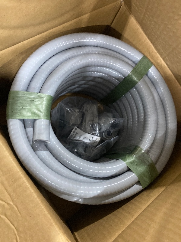 Photo 1 of (1/2" Dia * 50 Feet) Yariwiz Flexible Electrical Conduit Liquid Tight PVC Conduit Kit with 5 PCS Coupling, 3 PCS Elbow and 10 PCS Strap, Sealtight Seal Flex Liquidtight Wire Outdoor Non Metallic Grey
