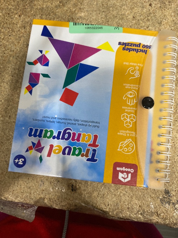 Photo 1 of ****MISSING PIECES*** Coogam Travel Tangram Puzzle - Magnetic Pattern Block Book Road Trip Game Jigsaw Shapes Dissection STEM Games with Solution for Kid Adult Challenge - IQ Educational Toy Gift Brain Teasers 360 Patterns