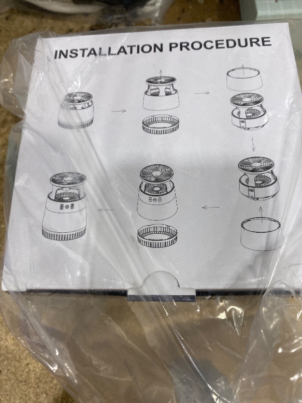 Photo 1 of Hekoddt 2025 Upgraded Fly Trap Indoor for House, Light Insect Trap with Detachable Base & 10 Sticky Glue Boards, Kills Fruit Flies, Mosquitoes, Gnats in Kitchen, Bedroom, Office