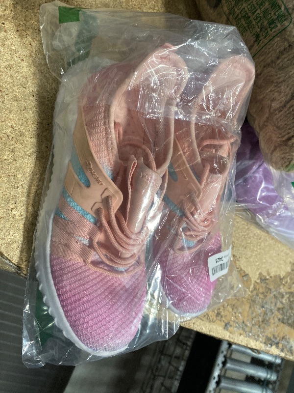 Photo 1 of *** NOT NEW**   Rihero Girls Tennis Shoes Kids Walking Shoes Athletic Running Slip On Sneakers for Toddler/Little Kid/Big Kid Gradient Pink Size 5