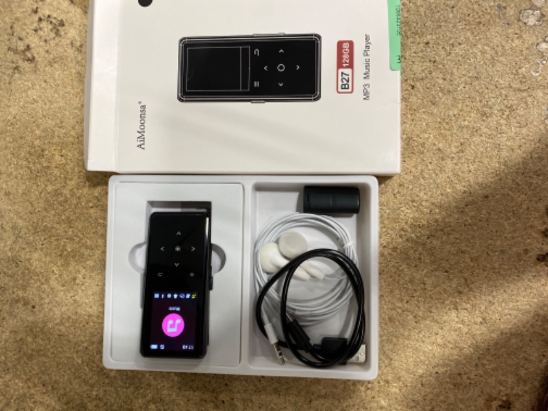 Photo 1 of 128GB MP3 Player with Bluetooth 5.2, AiMoonsa Music Player with Built-in HD Speaker, FM Radio, Voice Recorder, HiFi Sound, E-Book, Earphones Included