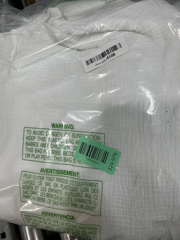 Photo 1 of - LEEQHRRY - Muslin Duvet Cover King Size, 100% Washed Cotton Duvet Cover Set, Ultra Soft Comforter Cover Linen Like, 3 Pieces Minimalist Gauze Duvet Cover with 2 Pillowcases, 90"x104", White