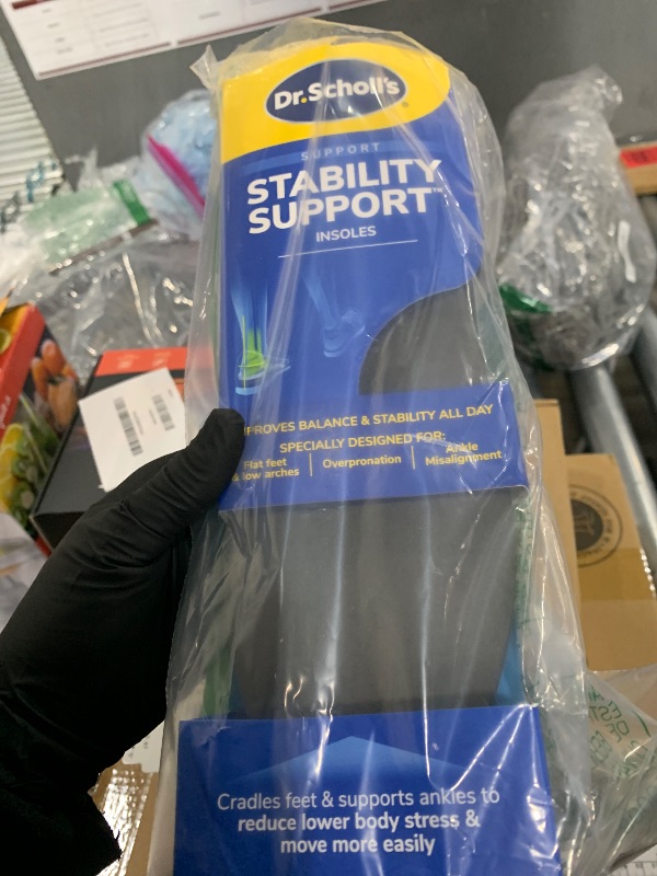 Photo 1 of ?Dr. Scholl's Stability Support Insoles, Flat Feet & Overpronation Low Arch Support, Improves Balance & Stability, Motion Control, Trim Inserts to Fit Shoes, Women's Size 6-10
