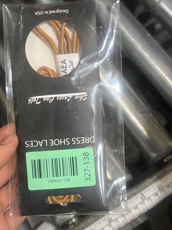 Photo 1 of [4 Laces] 2-Pair Pack Waxed Round Oxford Shoe Laces for Dress Shoes Chukka 3/32Inch Thin(#05 Tan,22in (56cm))