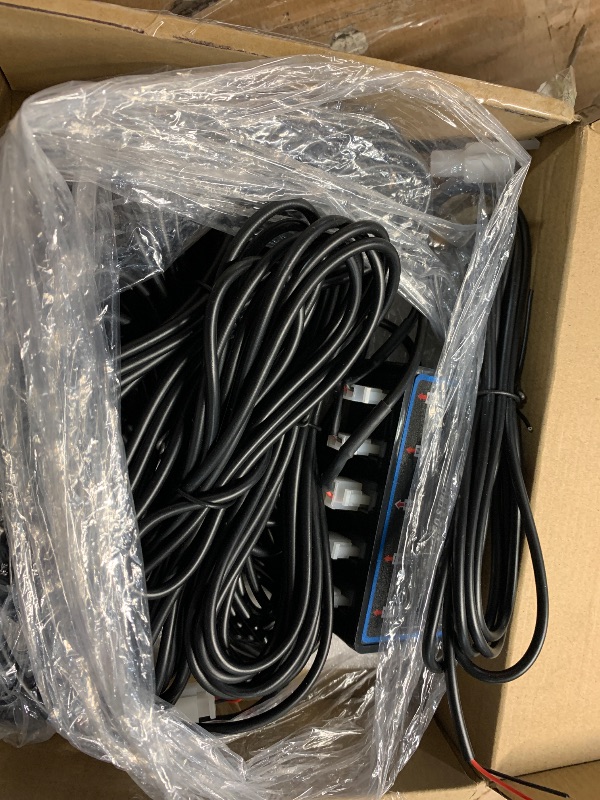 Photo 1 of ***(PARTS ONLY/MISSSING REMOTE/ NON FUNCTIONAL)***EASE2U E Led Strobe Lights for Trucks Vehicles Suvs, 4pcs 12-24V Emergency Warning Lights Caution Hazard Construction Ultra Slim Sync Feature Car Truck with Main Control Box Surface Mount (Amber)