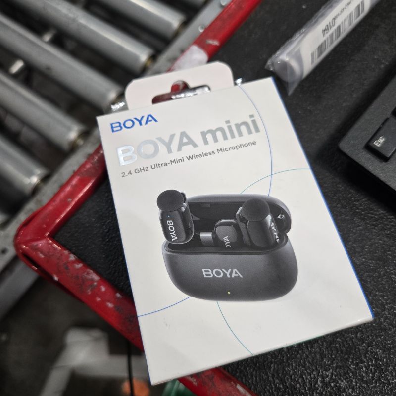 Photo 1 of *****USED*****BOYA mini Wireless Lavalier Microphone for Android/Tablets/PC with USB C Plug, Noise Reduction, 30H Battery Life with Charging Case, Al Voice Changer,Lapel Microphone Wireless for Video Recording Podcast