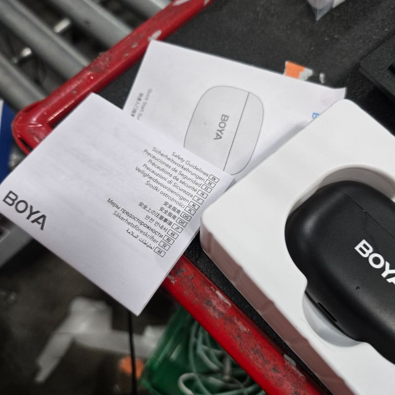 Photo 1 of *****USED*****BOYA mini Wireless Lavalier Microphone for Android/Tablets/PC with USB C Plug, Noise Reduction, 30H Battery Life with Charging Case, Al Voice Changer,Lapel Microphone Wireless for Video Recording Podcast