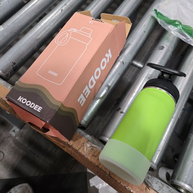Photo 1 of ***USED*** koodee Water Bottle-16 oz Stainless Steel Double Wall Vacuum Insulated Water Bottle for GIrls and Women, Reusable Metal Water Flask with Leakproof Spout Lid (Apple Green)
