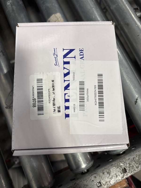 Photo 1 of 1 Pack of HENYIN Wave Lever Door Lock/Door Knob Hardware Handle and Closet Lockset, Black Color, Bathroom Version Without Key,Left Hand (805-B-L-Bk)