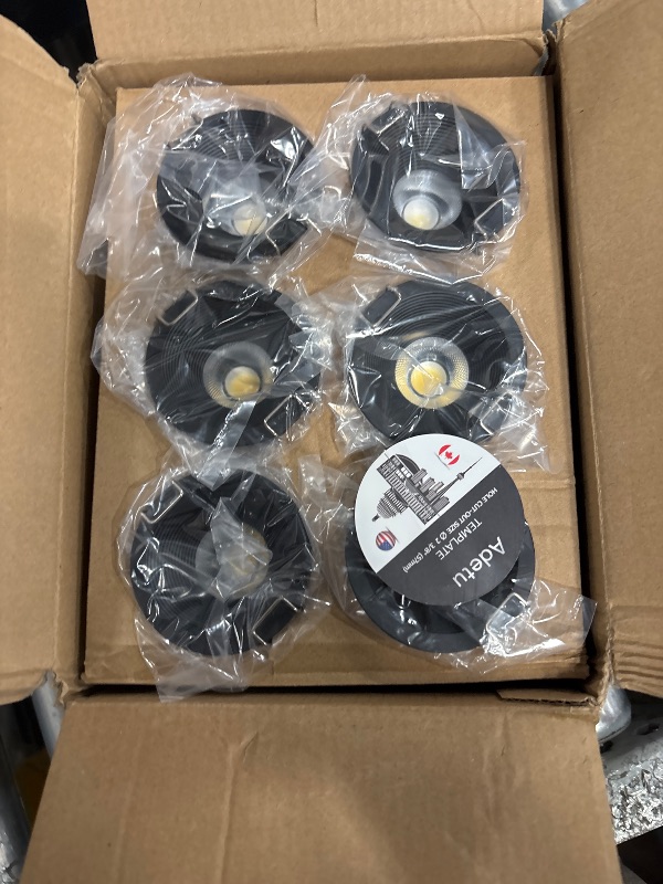 Photo 3 of Adetu 2 Inch 5CCT Black LED Recessed Ceiling Light with Junction Box, 2700K/3000K/4000K/5000K Selectable, CRI90, 8W COB, 780LM, Dimmable Canless IP65 Waterproof Downlight-ETL&FCC (Black, 6 Packs)