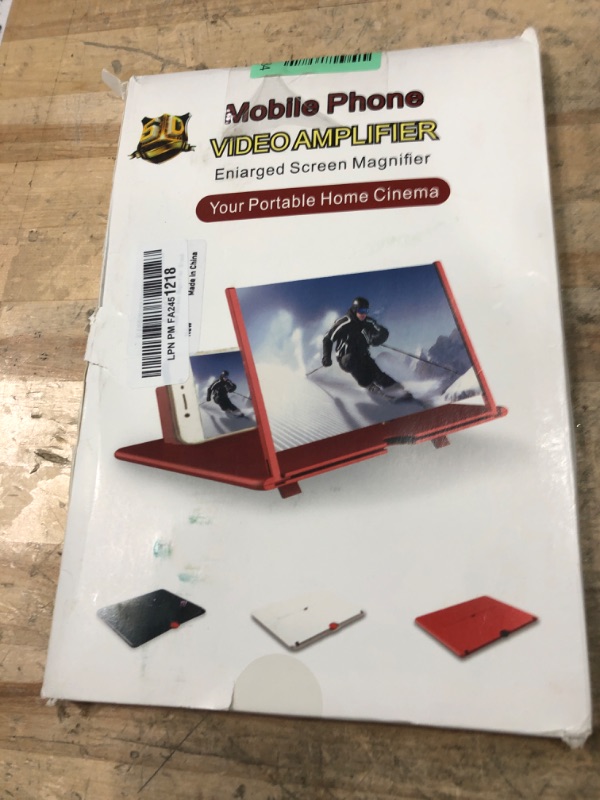 Photo 1 of 12" Screen Magnifier Amplifier,Mobile Phone Magnifier Projector Screen for Movies,Videos,and Gaming.Foldable Mobile Phone Holder with Screen Magnifier,Supports All Smartphones (Black)