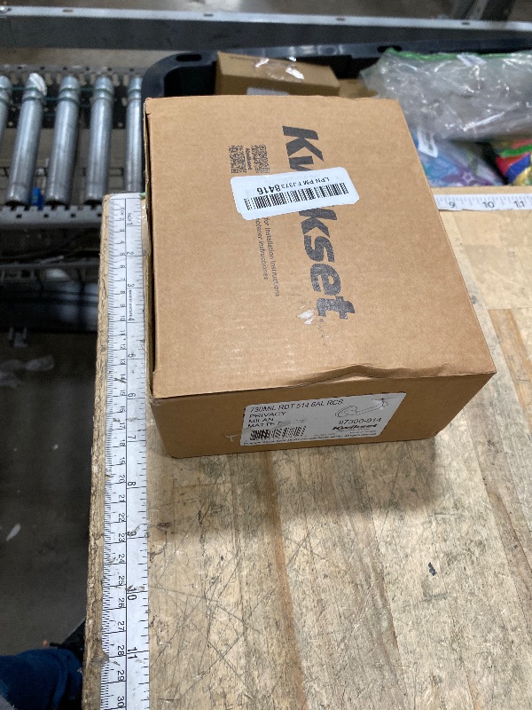 Photo 1 of **LOTS OF SCRATCHES** Kwikset Milan Interior Privacy Door Handle with Lock, Door Lever For Bathroom and Bedroom, Matte Black Reversible Keyless Push Button Lock Door Lever