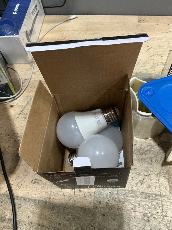 Photo 1 of **PARTIAL SET/ ONLY 3 BULBS** UCB Smart Light Bulbs 130W Equivalent, Color Changing Light Bulb, Work with Alexa Only, 16 Million Colors RGBWW, Music Sync, DIY Flash,1300LM A19 E26 Bluetooth Led Light Bulbs, No WiFi Required,4Pack