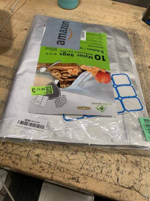 Photo 1 of 10pcs 5 Gallon Mylar Bags for Food Storage - 10 Mil Thick - Extra large bags 5 Gallon with Oxygen Absorbers 2500cc - Zipper Resealable Milar Bags - Bolsas Mylar 5 Galones