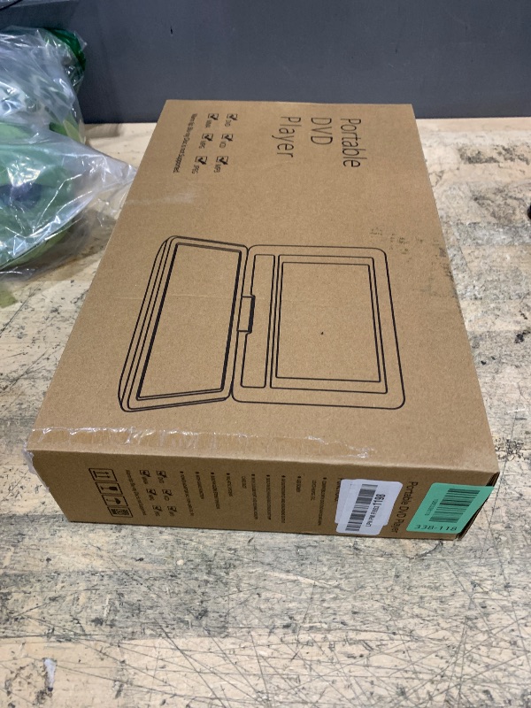 Photo 1 of 11.5" Portable DVD Player with 9.5" Swivel Screen, 5-Hours Rechargeable Battery,Car DVD Player for Kids,Support CD/DVD/SD Card/USB,Regions Free,Dual Speakers,Black