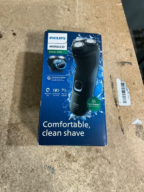 Photo 1 of ***HEAVILY USED SEE PHOTO***Philips Norelco Shaver 2400 Series, Wet and Dry Electric Shaver, Pop-up Trimmer, P-Cap, Deep Black, Model X3001/90