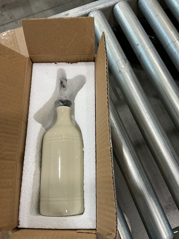Photo 1 of ***MISSING PIECE*** Sweejar Ceramic Olive Oil Dispenser Bottle, Opaque Oil Cruet Protects to Reduce Oxidation, Suitable for Storage Vinegar, Coffee Syrups & Other Liquids, Pack of 1, 15.5 Fl Oz(Beige)
