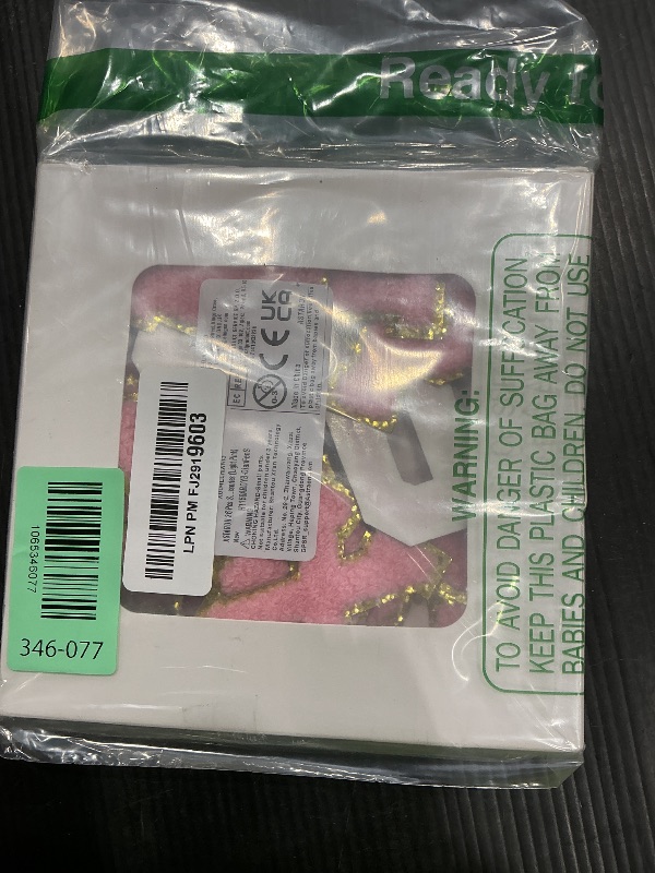 Photo 1 of *Missing vowel* ASTARON 26 Pcs Self Adhesive Letter Patches Chenille Letters Stickers, A-Z Embroidered Applique Patches Alphabet Cloth Patch for Clothes, Bags, Hat, Phone Case, DIY Accessories (Light Pink)