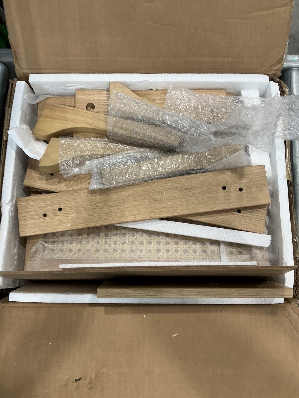 Photo 1 of *USED*
Lerliuo Rattan Nightstand, Boho Side Table with Drawer Open Shelf, Cane Accent Bedside End Table with Solid Wood Legs for Bedroom, Dorm and Small Spaces (Natural)