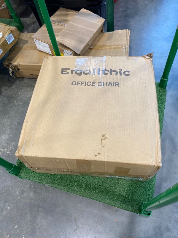 Photo 1 of *USED*
Ergalithic Office Home Ergonomic Desk Chair-Computer X-Shaped Chair Mesh PU Leather with Adjustable Lumbar Support-Executive Chair High Back Flip-Up Arms for Long Hours (White-No Headrest)