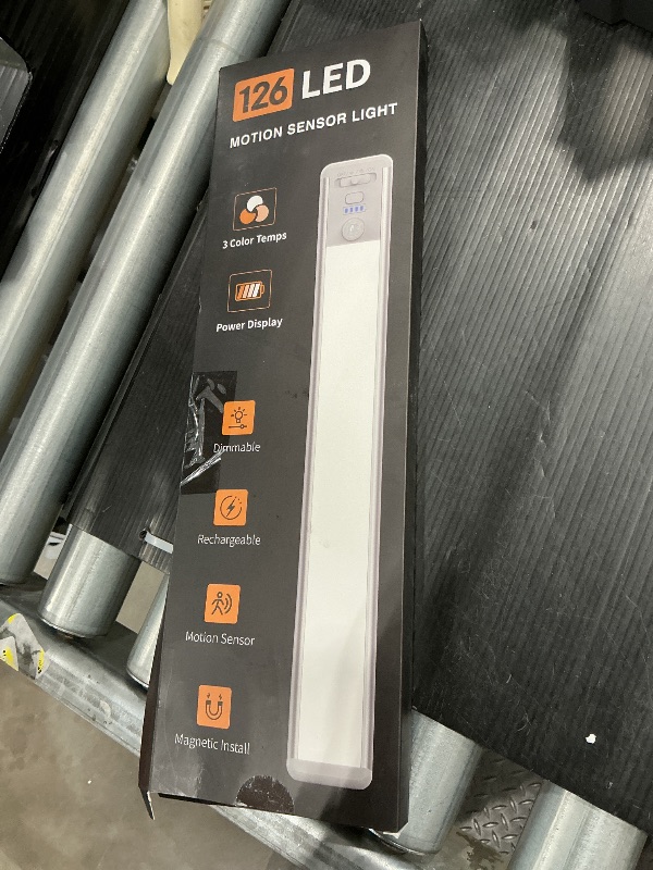 Photo 1 of ***MISSING PIECE*** Under Cabinet Lighting Wireless, Motion Sensor Light Indoor Rechargeable, 3 Color Dimmable Closet Light Battery Operated with LED Power Display, Magnetic Under Counter Lights for Kitchen, Home (3Pack)