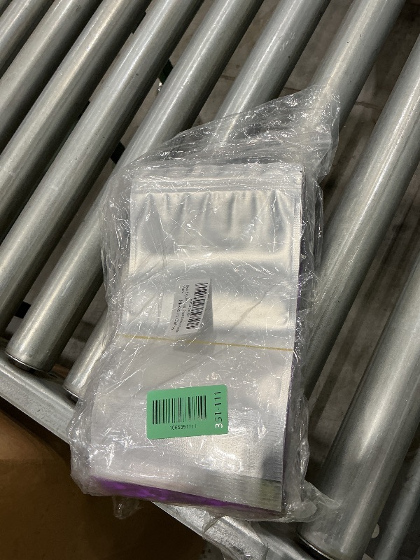 Photo 1 of 100 Pack Mylar Bags for Food Storage 5.5 x 7.8 Inch Resealable Foil Pouch Bag with Front Window Purple