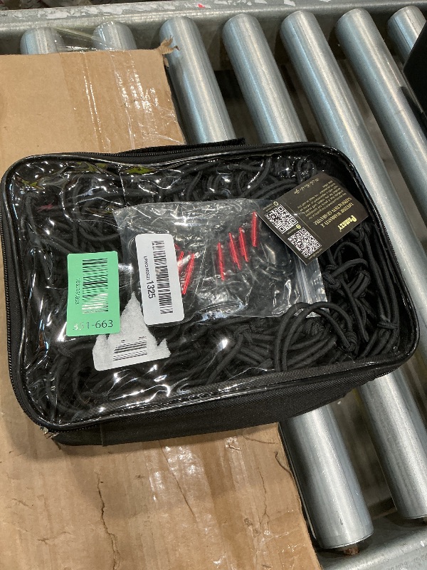 View 2 of [Premium] 4'x6' Heavy Duty Cargo Net Stretches to 8' x 12', Extra Thick 10mm Cord Bungee Cargo Netting for Pickup Truck Bed, Roof Rack Net & 12 PCS Steel Carabiners