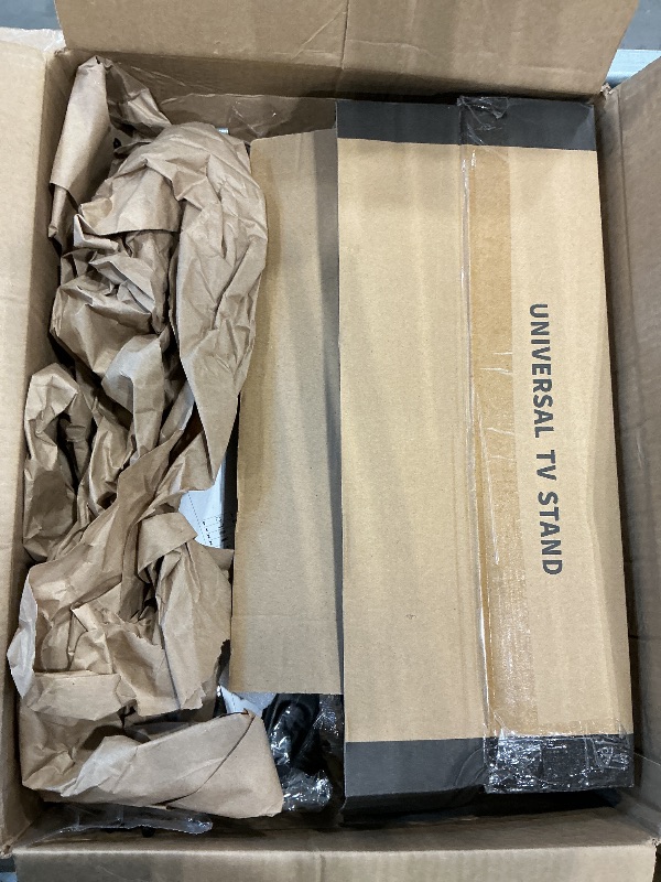 Photo 1 of **UNKNOWN IF MISSING PARTS**
AX WABER Universal TV Stand, Table Top TV Stand Base Wobble-Free Replacement for Most 24 to 80 Inch LCD LED TVs, 7 Height Adjustable TV Legs Hold up to 150lbs, Max VESA 800x500mm, Black AX10TB02