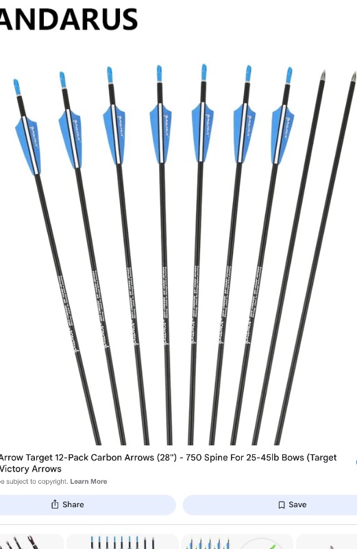 Photo 1 of 
Archery 28" Fiberglass Archery Target Practice Arrows, for Children, Woman or Beginner, for Recuve Bow(Pack of 12)